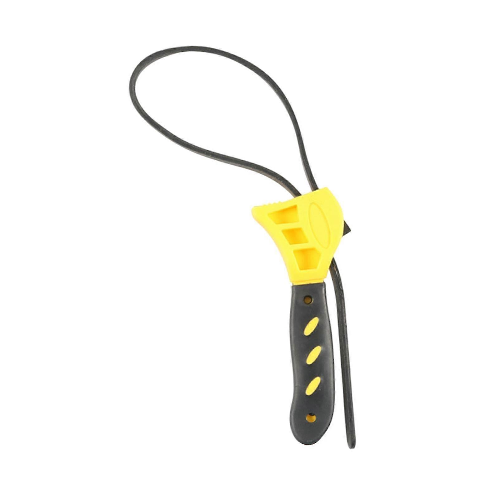 Strap Wrench Adjustable Jar Opener with Locking Grip for Jars Oil Filters Plumbing, 8 Inches