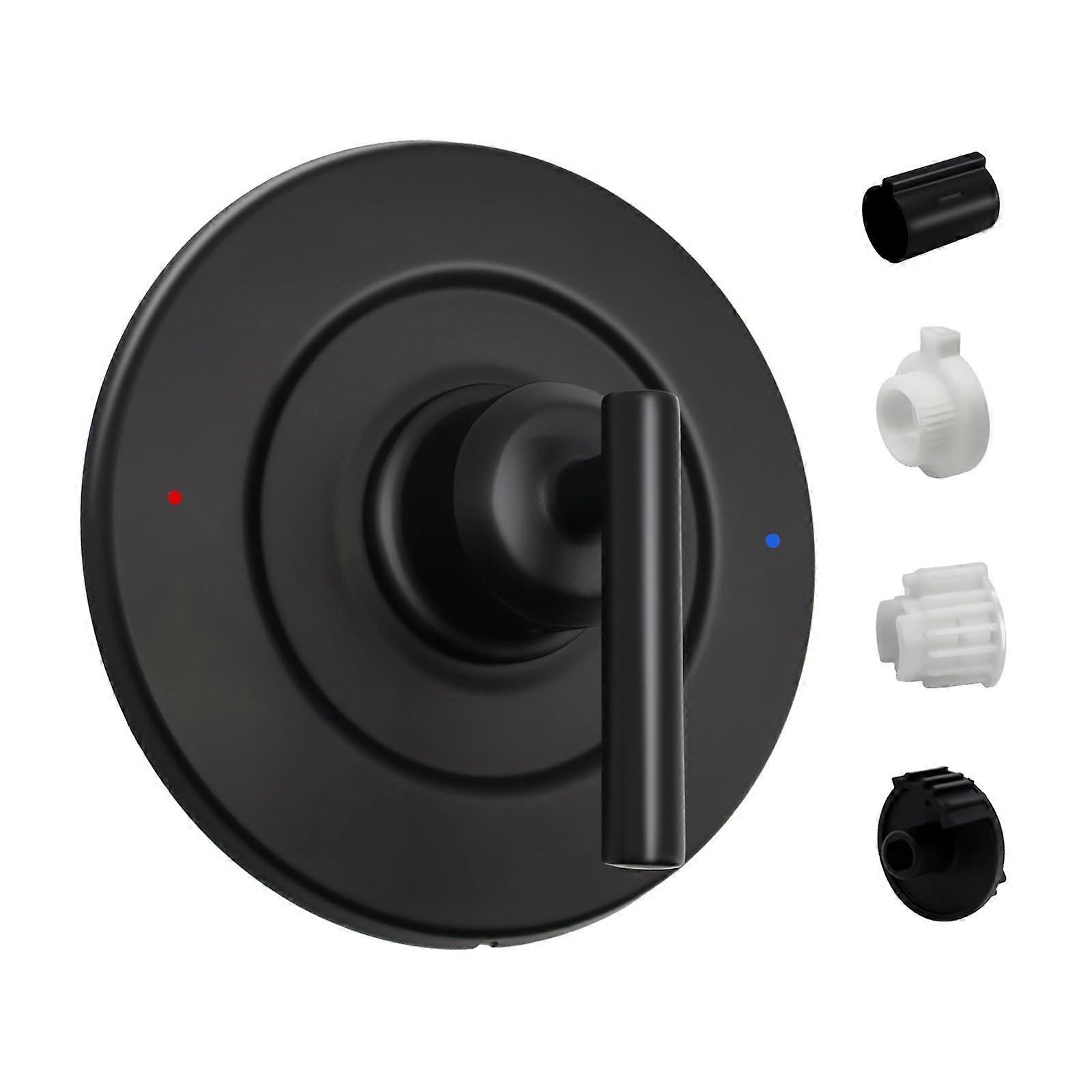 Matte Black PosiTemp Shower Valve Trim Kit with Single Handle and Wide Compatibility for Moen T2901BL