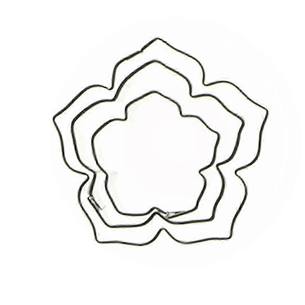 3pcs Petunia Flower Stainless Cookie Cutter Cake Sugar Paste Baking Mould