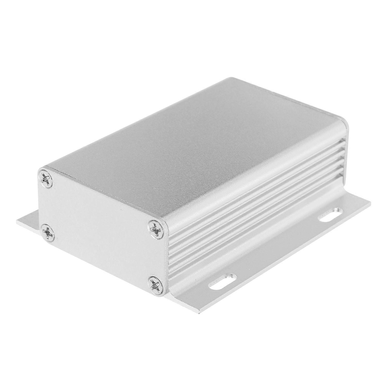 Aluminum Alloy Electric Box Enclosure Simple For Electronic Engineering Projects Silver 1Pcs