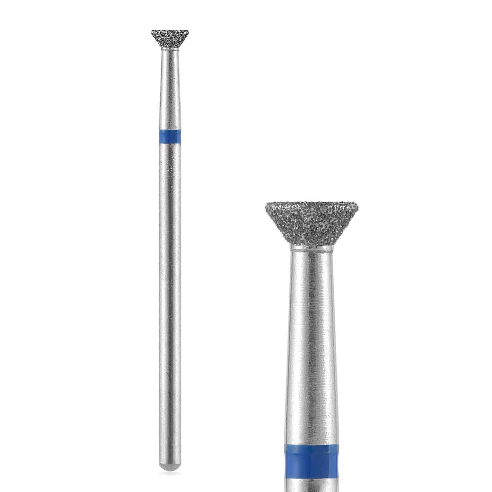 3/32 Cuticle Nail Drill Bit Medium Grit, 4mm Inverted Cone Diamond Bit for Efficient Cuticle Removal