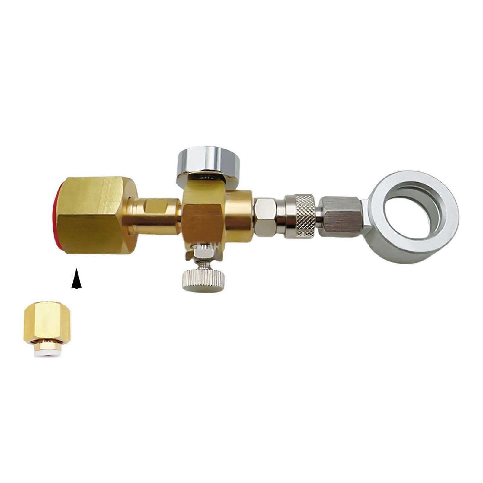 CO2 Adapter with Brass Quick Connector for Instant Sparkling Water and Secure European Thread