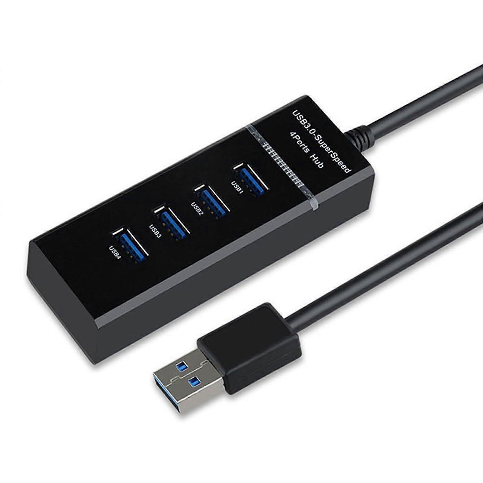 USB 3.0 Hub 4 Port Speed Data Transfer with LED for Keyboard Printer and Hard Drive