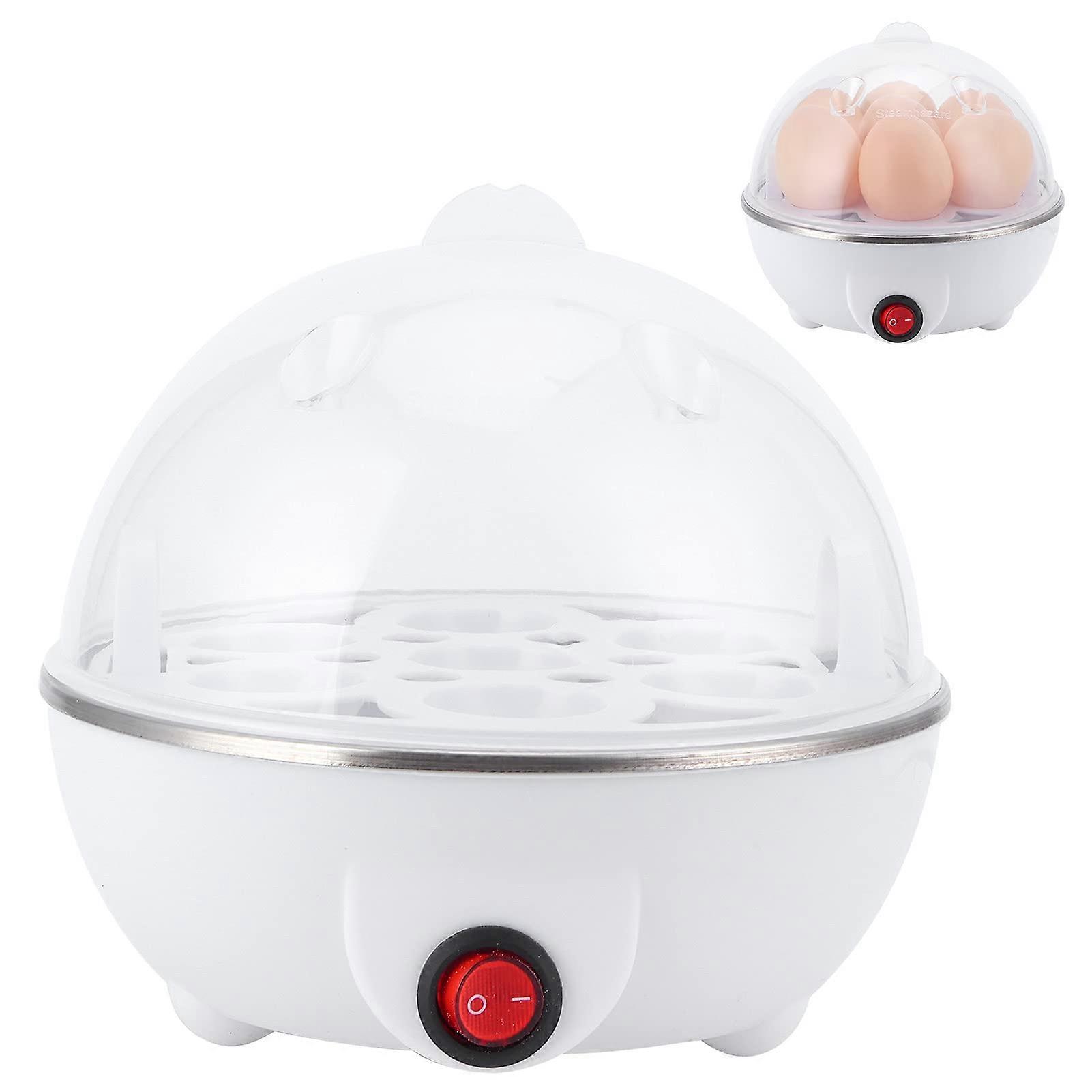 Electric Egg Cooker Oil Easy Clean MultiFunction Steamer for Quick Hard Boiled Eggs White