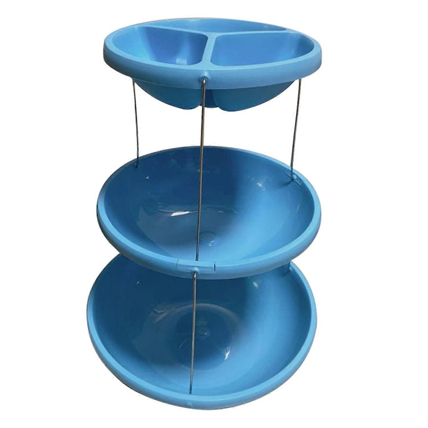 Household 3 Tier Foldable Dessert Stand Reusable Snacks Serving Platter for Everyday Use