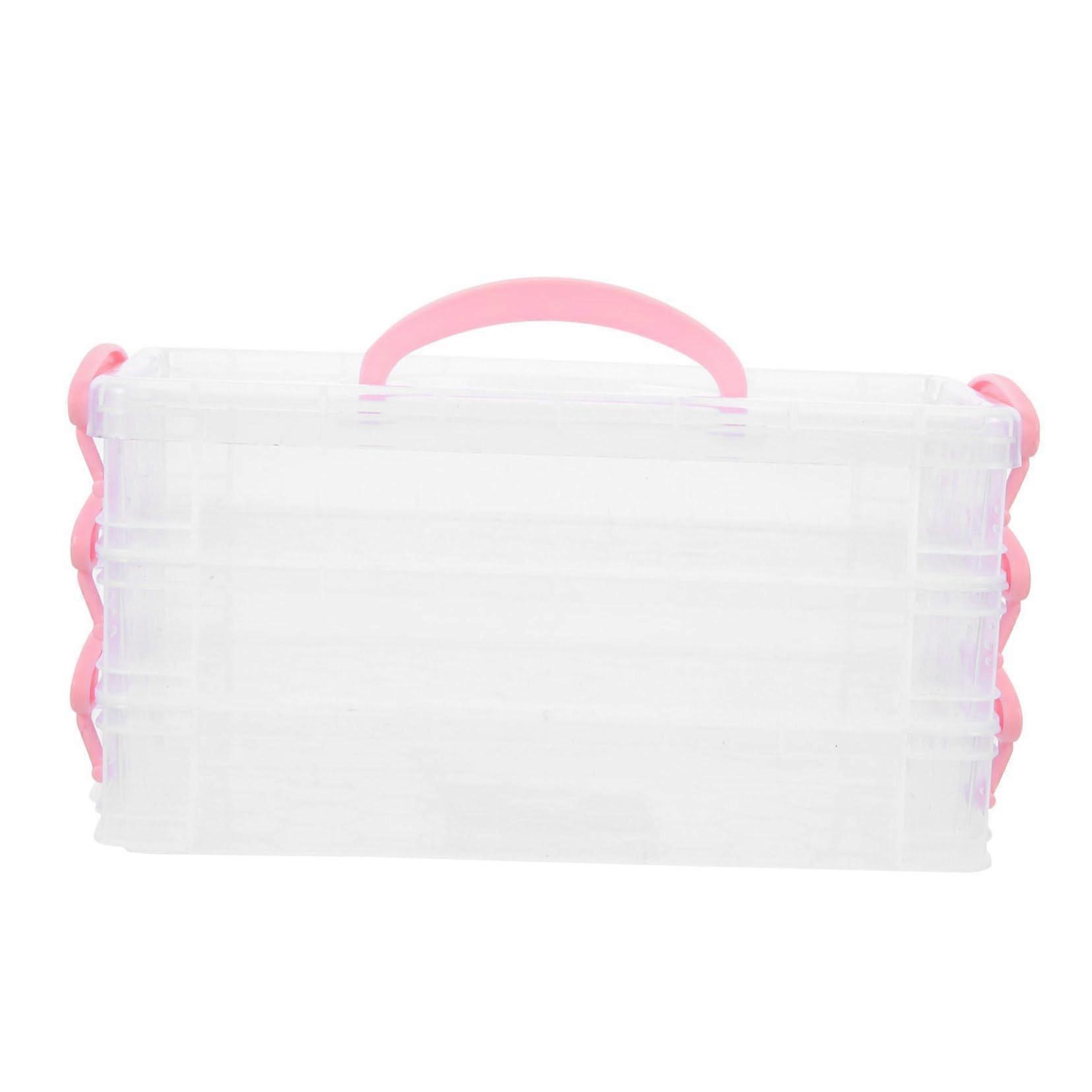 Stackable Transparent Pencil Storage Box with Detachable Modules for Art Supplies and Office Use