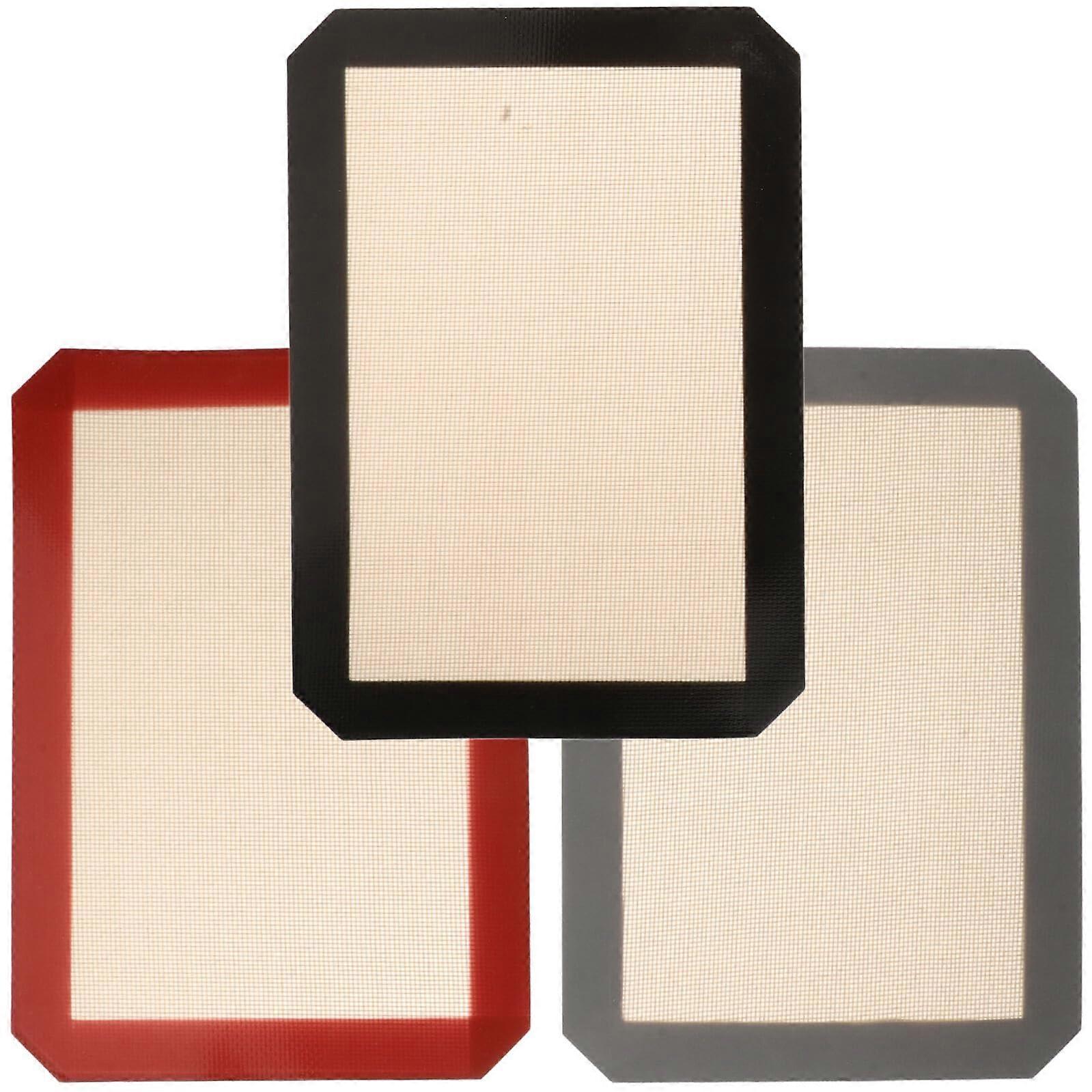 3pcs Silicone Baking Mat Set NonStick Thick NonSlip Oven Sheets for Cookies Bread Macarons