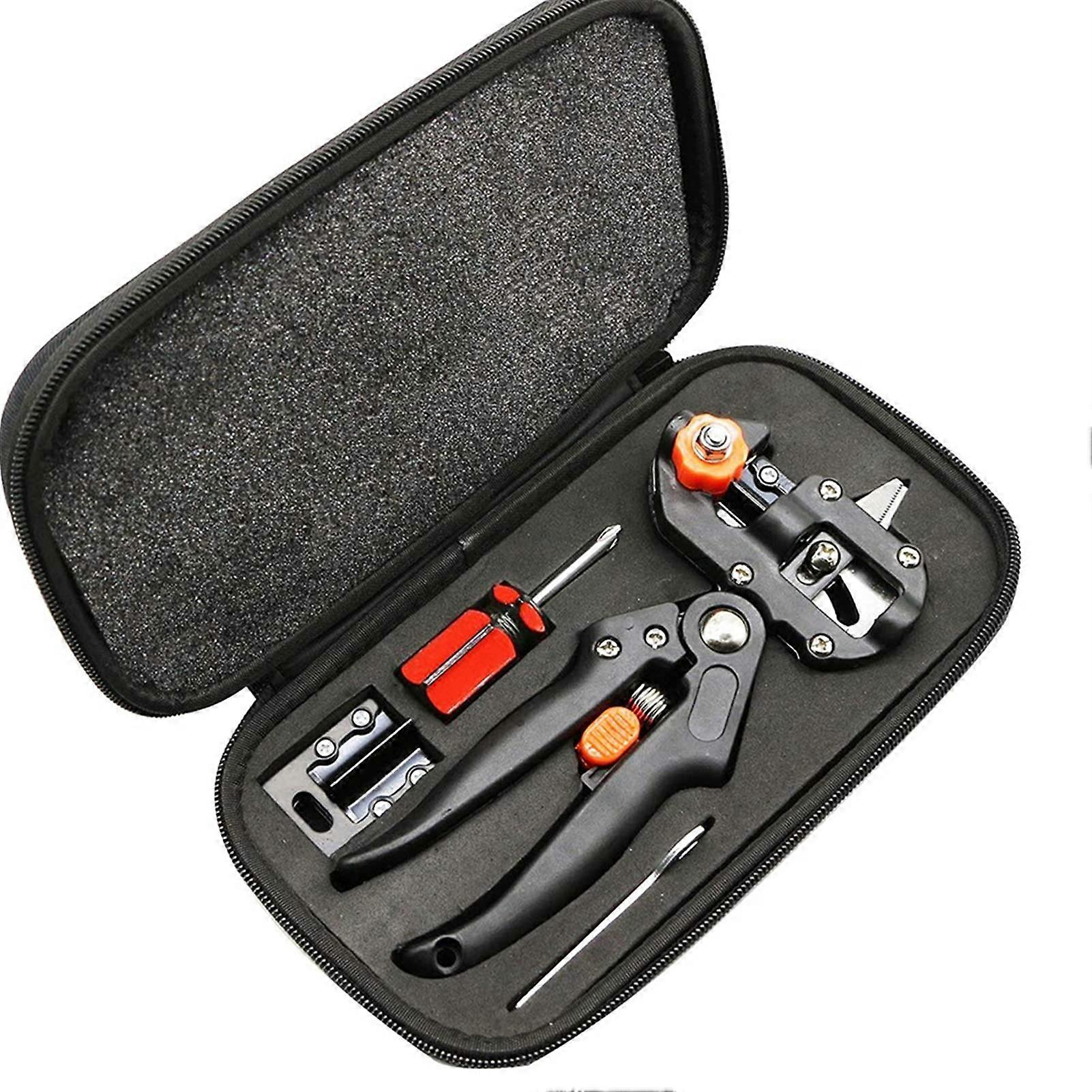 Professional Carbon Steel Grafting Tool with Interchangeable Blades and Precise Garden Pruning Shears