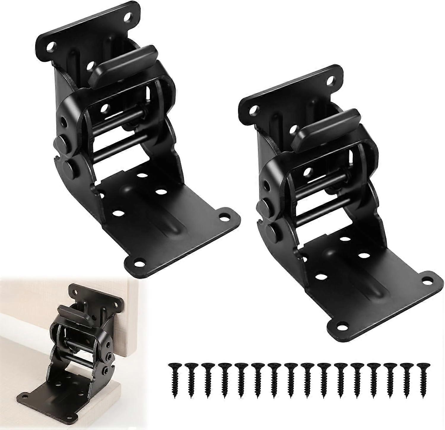 Invisible self-locking hinges, 2-pack, folding support