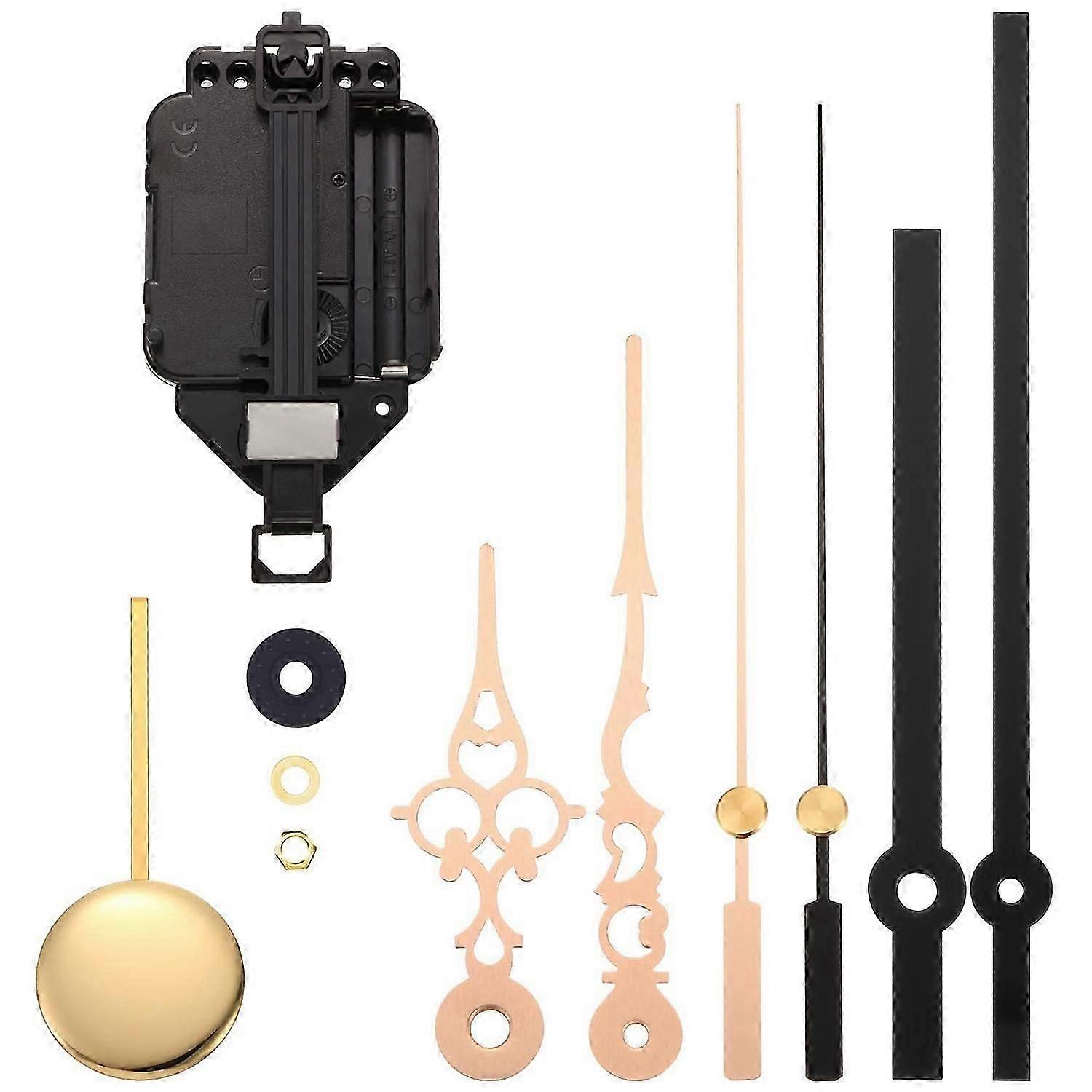 Quartz Pendulum Clock Movement DIY Movement Kit with 2 Pairs Hands
