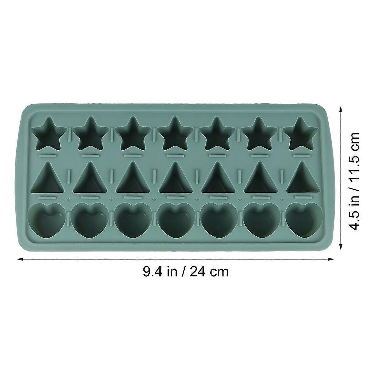 Silicone Ice Cube Mold for Ice Making 3Pcs Creative Star Heart Triangle Mold