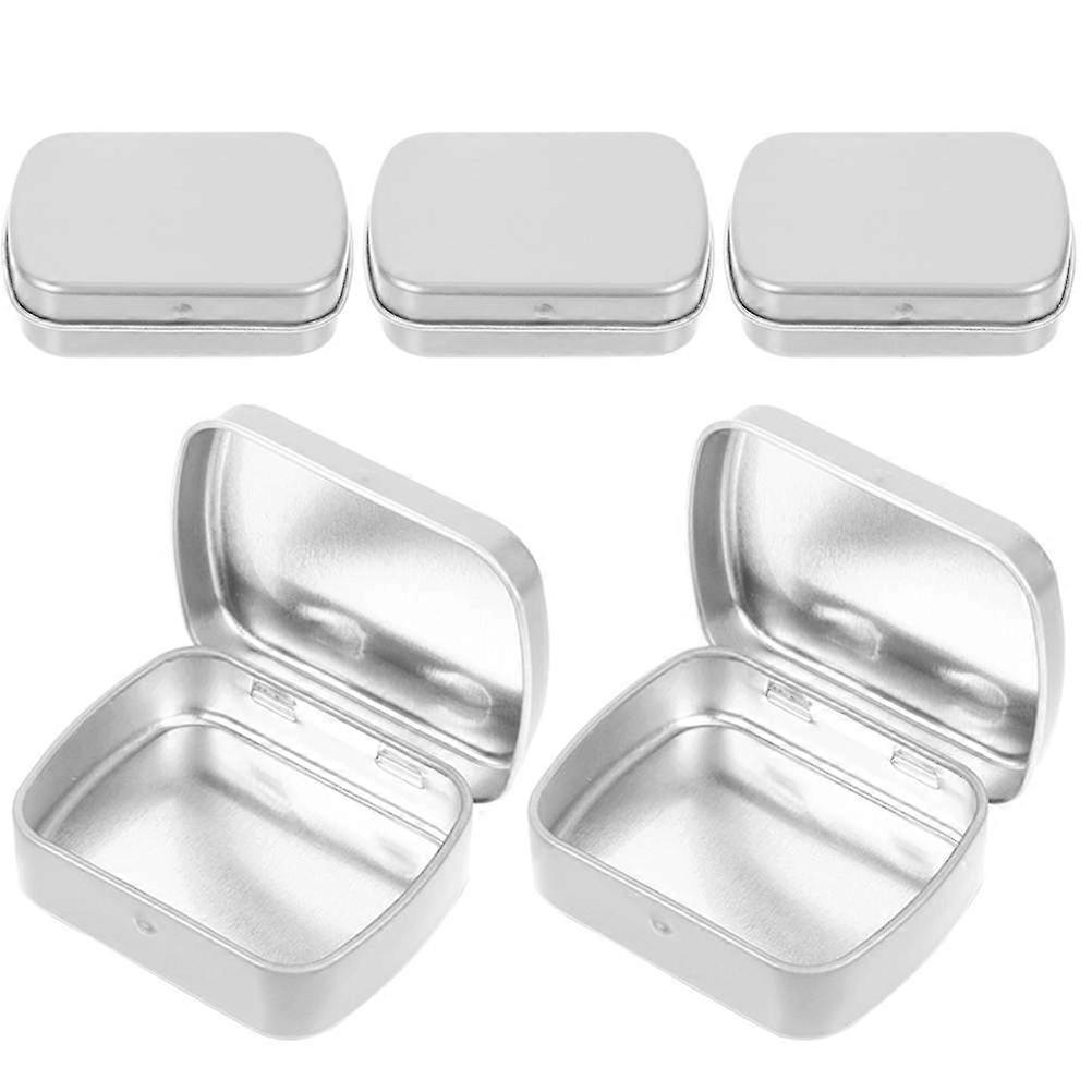 Small Storage Box Candy Iron Case for 5Pcs Rectangular Organizer