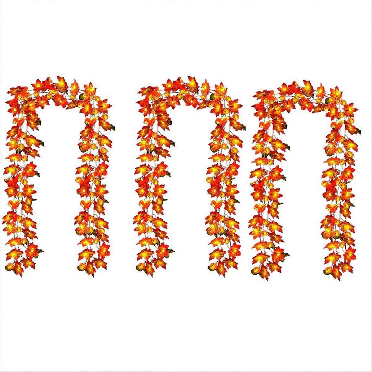 Fall Garland with Pumpkin Lights Halloween Fall Decorations