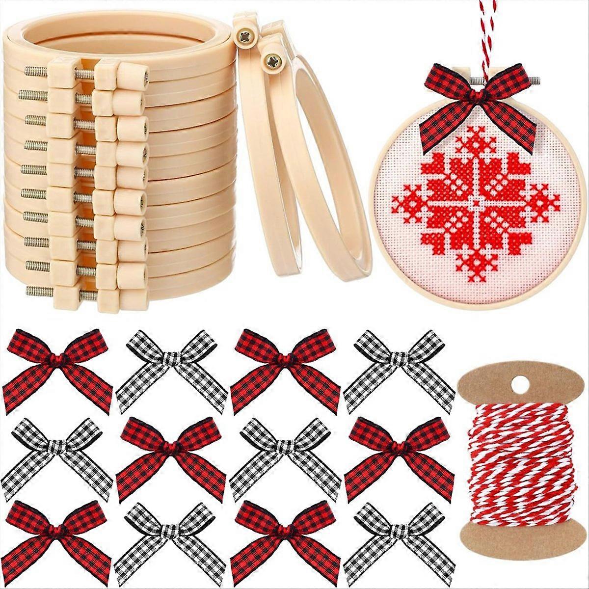 25pcs Christmas Embroidery Kit DIY Christmas Decorations Kit