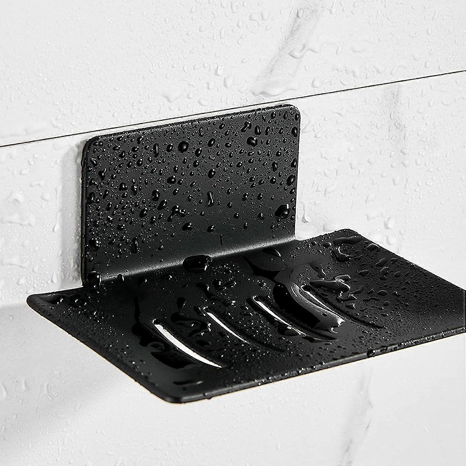 Wall-mounted soap holder, no drilling required