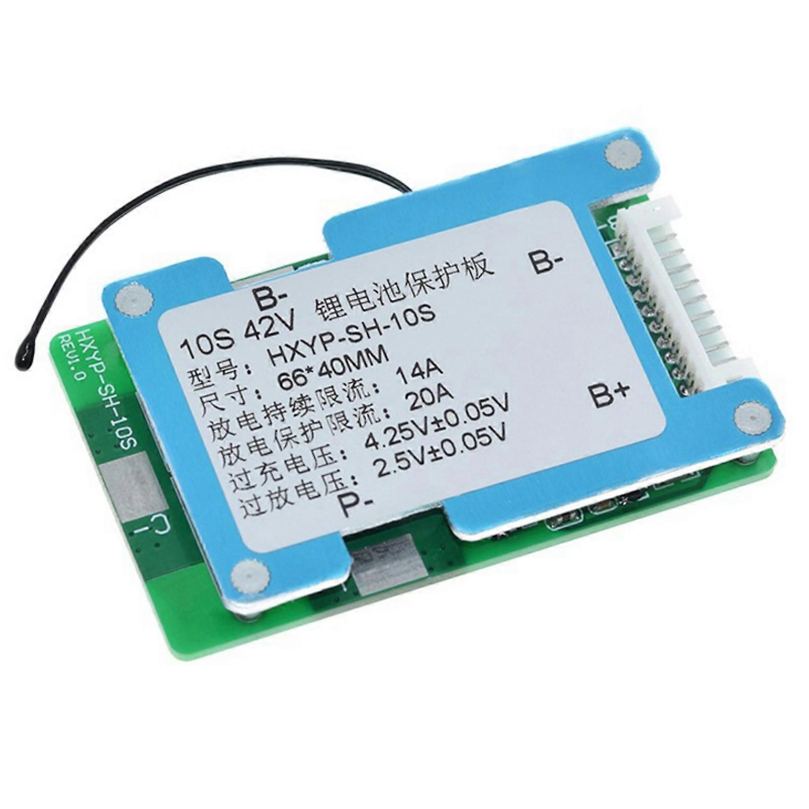 10S 42V 15A 18650 Active Balanced Battery Pack Protective Board Automatic Activation Module Temperature Control Multicolor