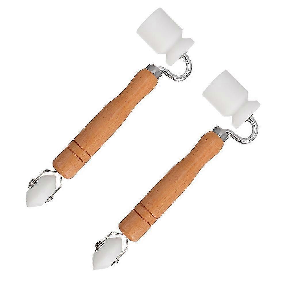 Construction Tool Seam Roller Wooden Handle for 2Pcs Wallpaper