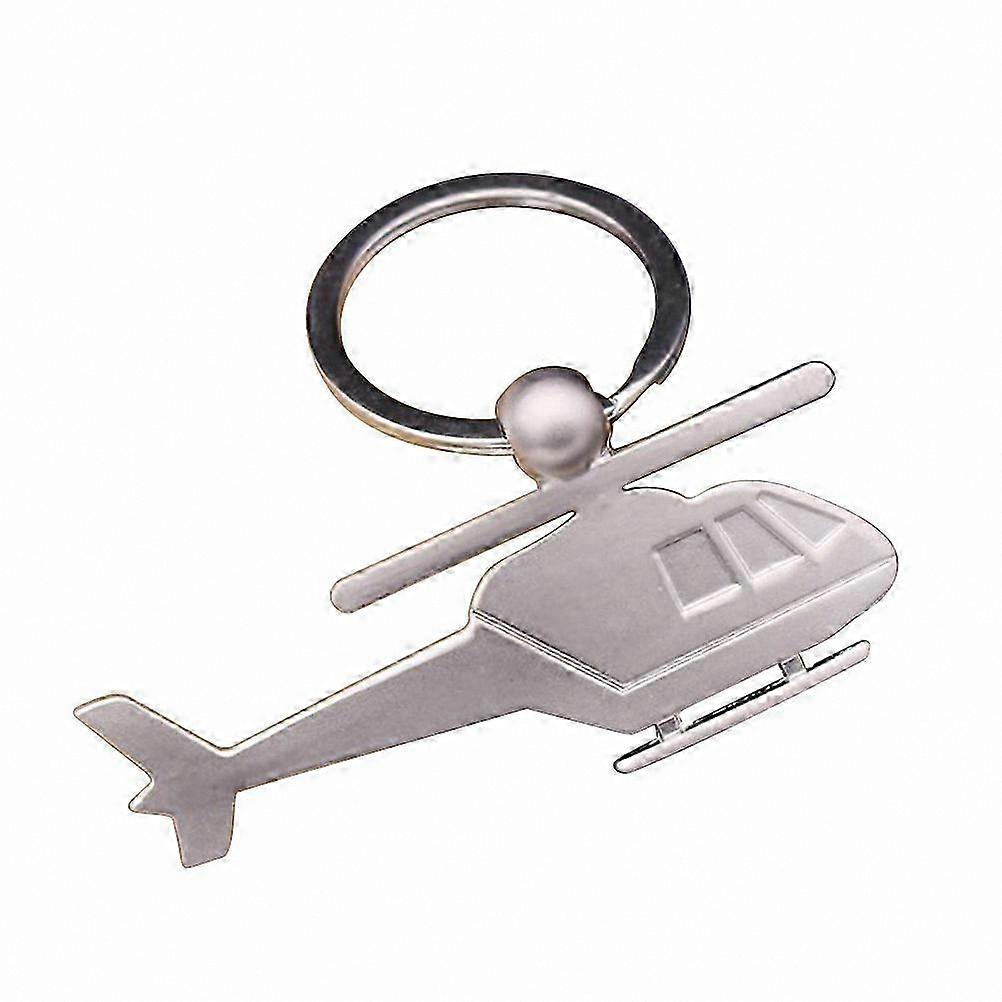 Creative Metal Helicopter Keychain Pendant Ring for Gifting