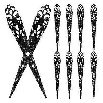 20pcs Finger Nail Tips Claw Rings Halloween Cosplay Fake Finger Covers Party Supply