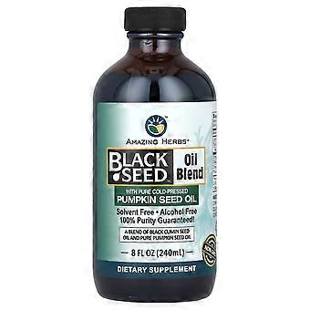 Amazing Herbs, Black Seed Oil Blend with Pure Cold-Pressed Pumpkin Seed Oil, 8 fl oz (240 ml)