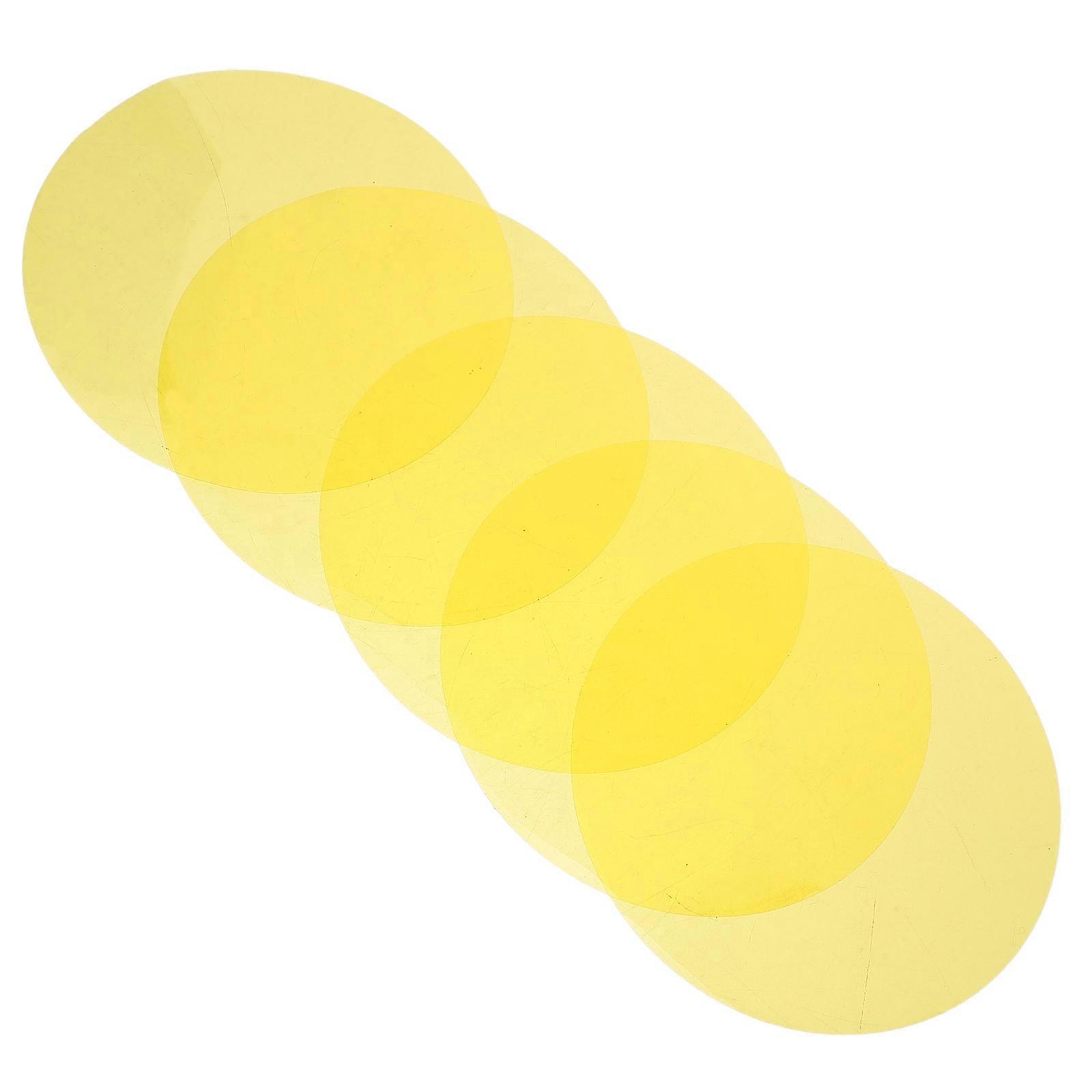Yellow Light Diffuser Film for Lighting Use 5Pcs Warm Light Correction Sheets