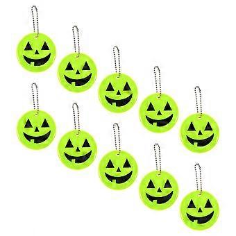 Reflektierende Kürbisanhänger für Nachtfahrten, Halloween-Dekoration, 20 Stück