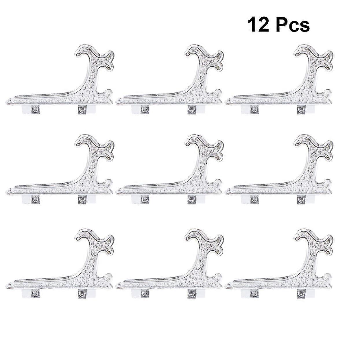 Foldable Tray Display Stand for 12Pcs Silver Plastic Plate Rack