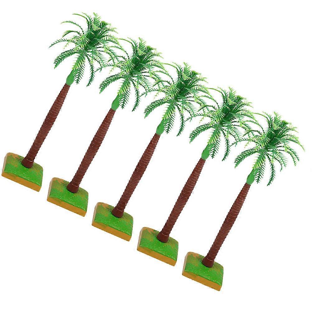Coconut Tree Cake Decor Mini Cake Topper for Decoration 5Pcs Set
