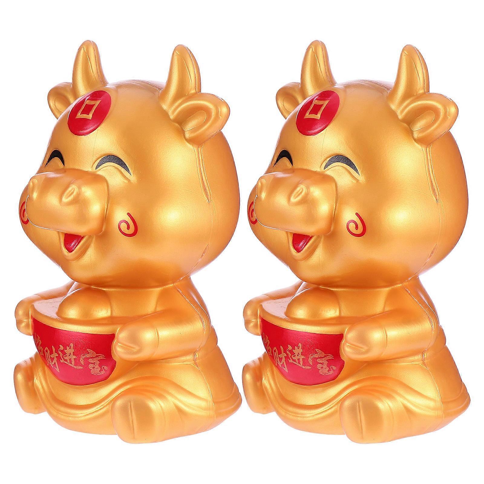 Shape Piggy Bank for Storage Plastic Saving Pot 2Pcs Set