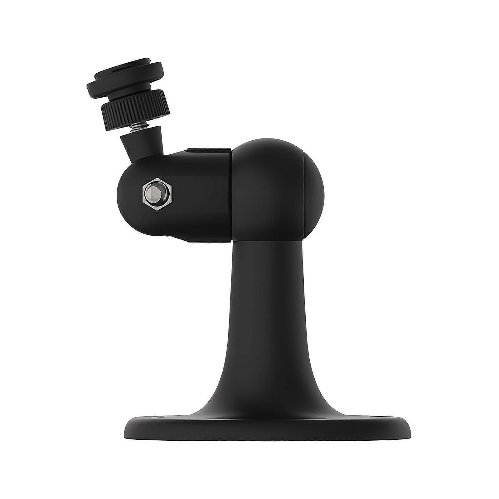 360 Degree Rotatable Wall Mount Bracket Holder For Camera With Quick Installation And ABS Material Easy Setups  Black