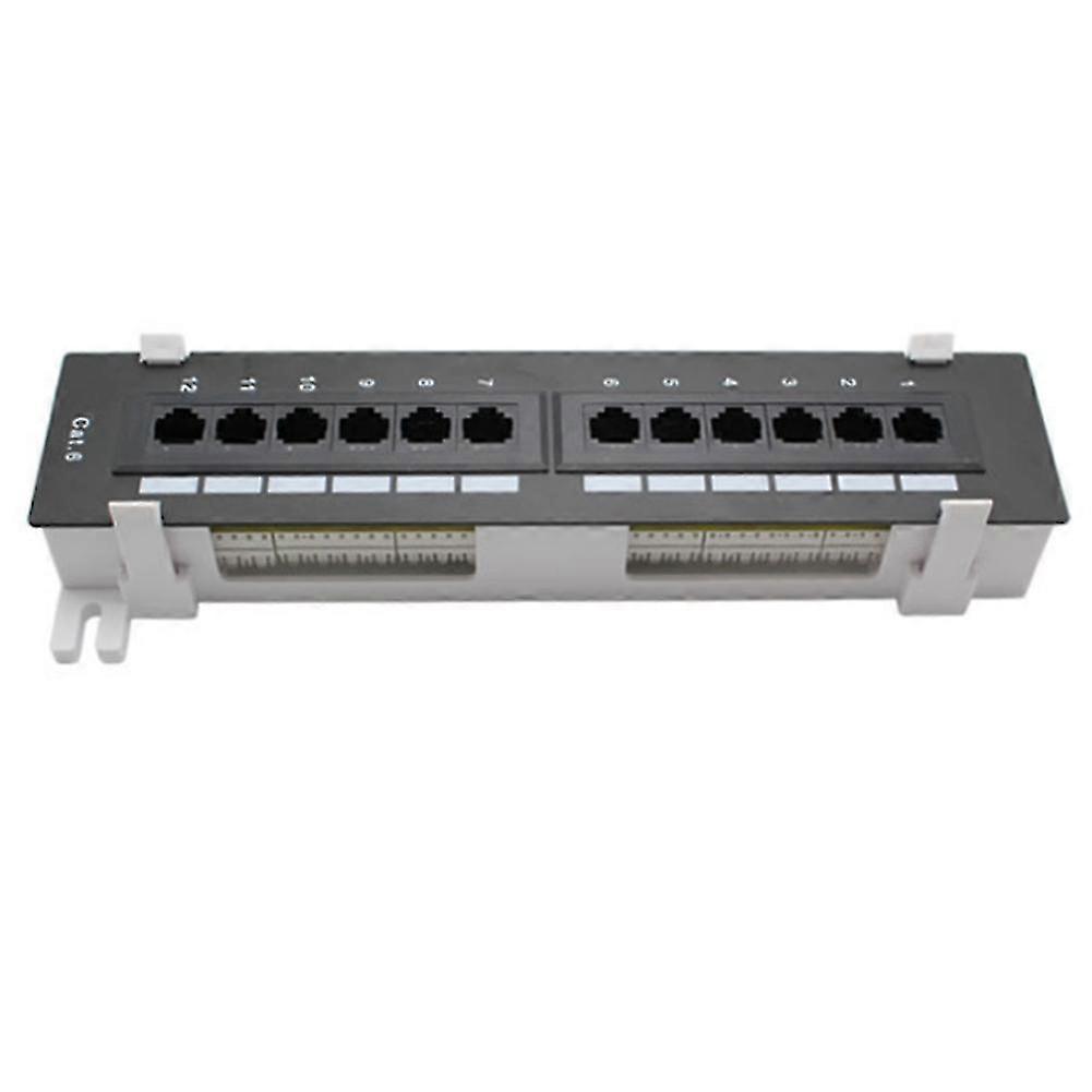 Network Tool Kit 12 Port CAT6 Patch Panel RJ45 Networking Wall Mount Rack with Wall Mount Bracket