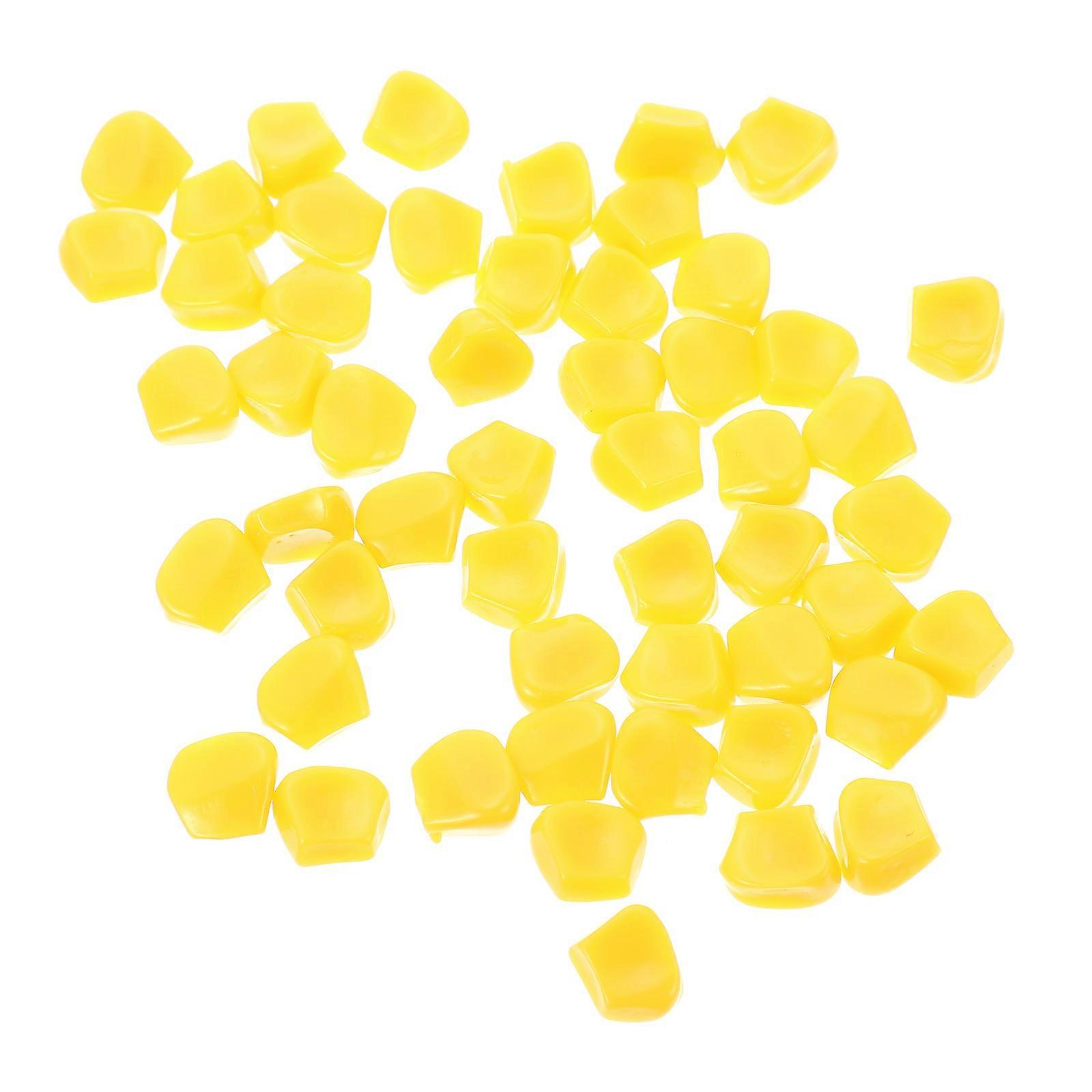 50 Pcs Simulated Corn Kernel Phone Cover Decor Corn Kernel Shape Phone Case Decor