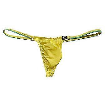 Herren-Tanga aus Eisseide mit niedrigem Bund, einfarbig, atmungsaktive T-Back-Unterwäsche für Strand und Sonnenbad