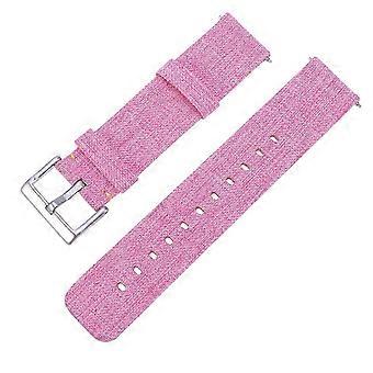 Replacement Strap compatible with Comcompatible withtable Canvas Watch Strap Pink Color Durable Material compatible with Wearing Use 8.3mm