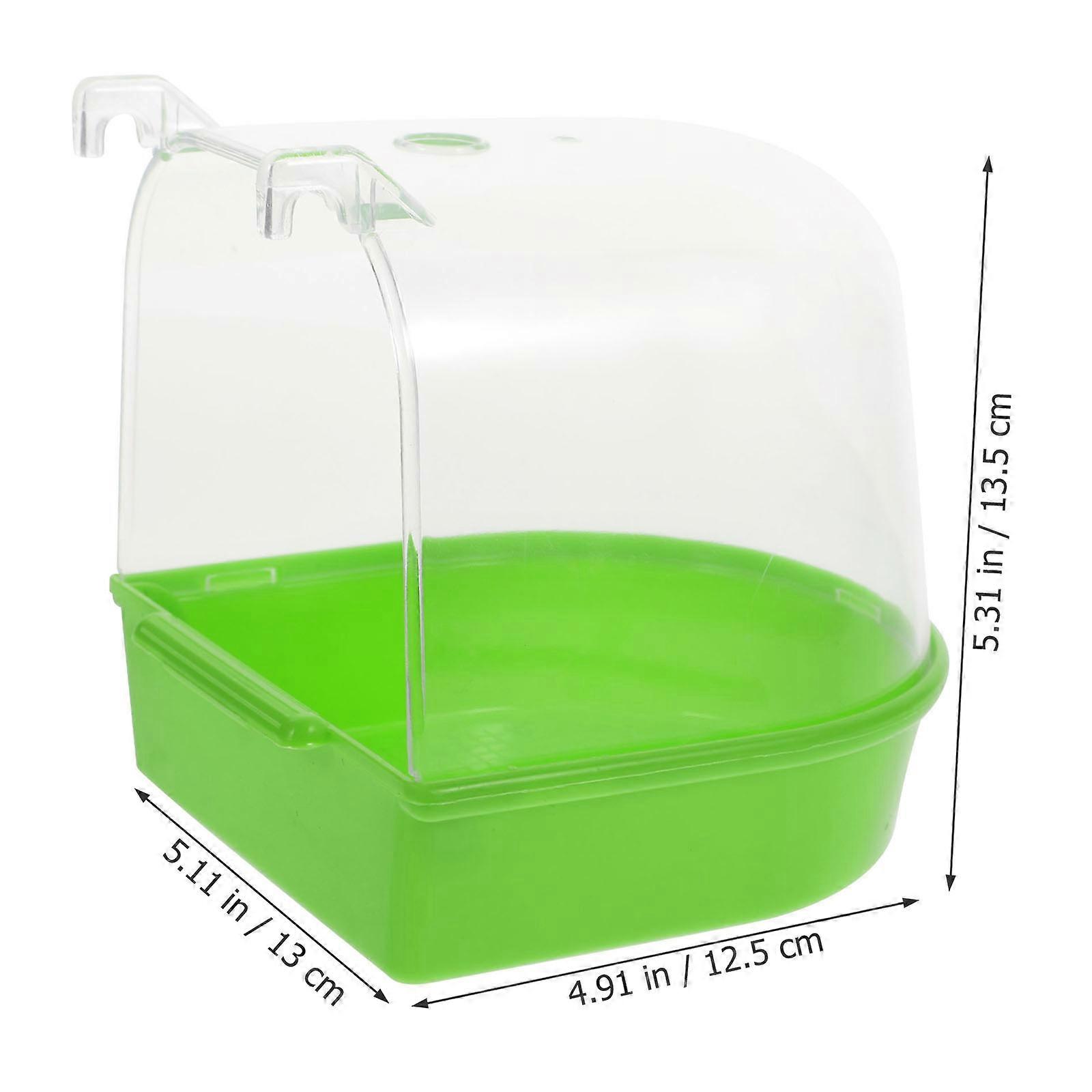 Creative Bird Bathing Box Plastic Parrot Shower Container Bird Cage Accessory