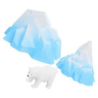 3pcs Iceberg Décoration : Glacier Arctique Igloo Modèles Glaces Maison De Glace Figurines Réalistes En Plastique Animaux Arctiques Figures Pour Jouets Éducatifs Cake Toppers