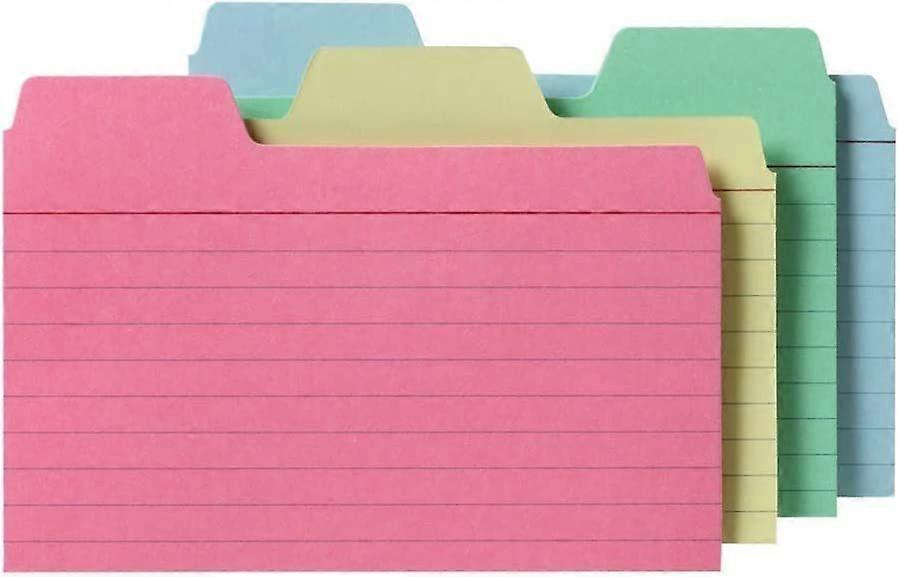 Cartões de índice com abas, 3 x 5 polegadas, cores sortidas, 48-Pack