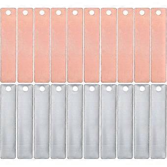 1 Set Zinc Copper Strips Fruit Battery Power Generation Experimental Materials Experiment Thin Zinc Anode Plates for Primary Battery Experimental Lear