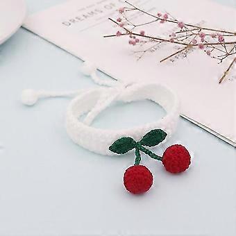 Hand-Knitted Cat and Dog Collar Costume Washable Wool Pet Scarf Adjustable Decorative Bib S Size