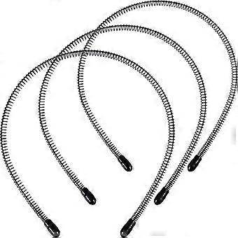 3er-Pack Unisex-Haarbänder, Metall-Stirnbänder, schwarzes Stirnband, gewellt, rutschfest, für Herren und Damen, sportliche modische Kopfbedeckung (kleine Feder)