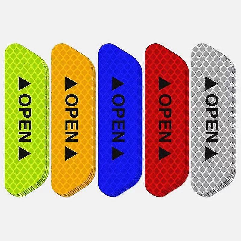 Car Open Reflective Tape Warning Car Door Sticker 95x25mm(40pcs,mixcolour)