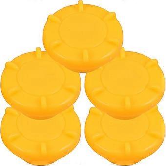 5 Stück Ersatz-Schraubkappen für Spielgeräte, gelbe Sechskantmutternabdeckungen, 3,1 cm Innendurchmesser, Sicherheitsbefestigungsmaterial für Indoor-Spielgeräte