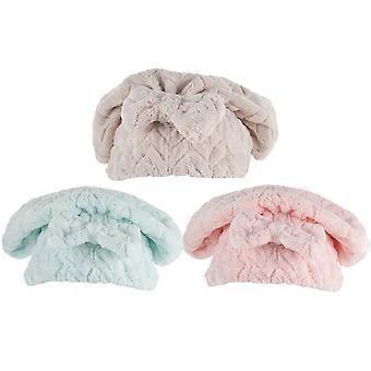 Bowknot Hair Towel for Hair Using Coral Fleece Material 3Pcs