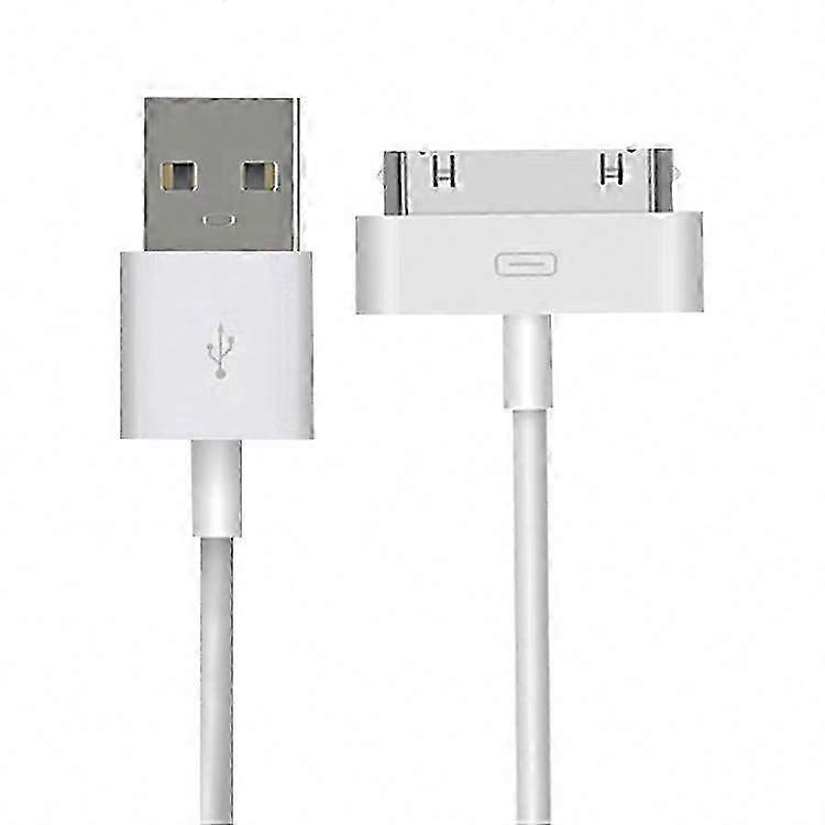 1m White USB Data Cable Compatible with 4, 4S, 3GS, 3G, 3, 2, iPod touch