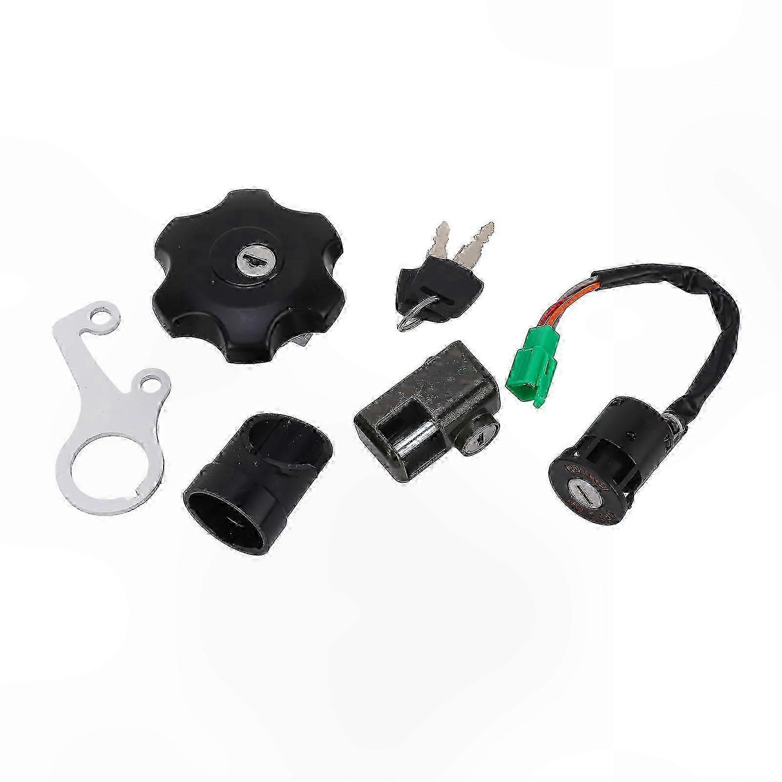 Motorcycle Ignition Key Switch and Gas Cap Lock Set compatible with DRZ400 Models