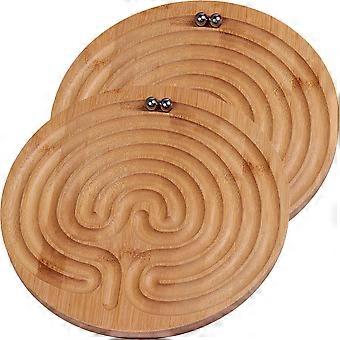 Rolling Bead Maze Toy for Balance Game Function 2Pcs Early Educational Puzzle