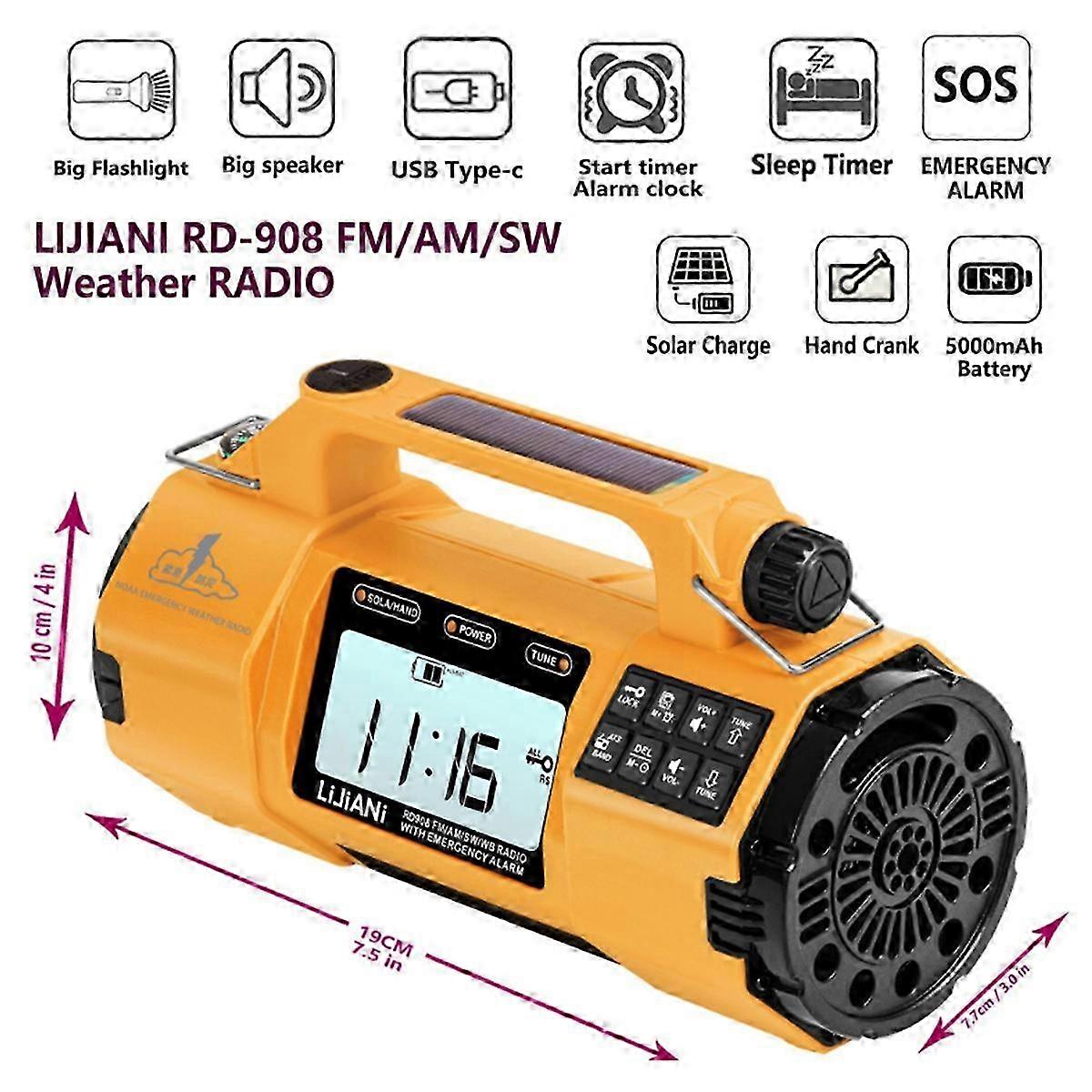 Multi-Function Emergency Radio with AM/FM/SW/ Bands