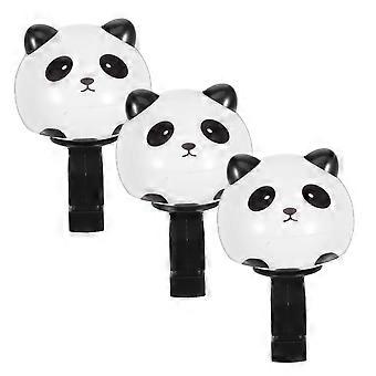 Campanello per bicicletta per bambini, clacson rumoroso a forma di panda, set da 3 pezzi.
