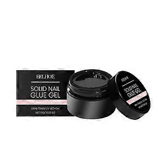 Gel de colle à ongles solide Presse sur la colle à ongles Gel de colle à ongles acrylique solide pour faux conseils d’ongles Gel de sculpture à la main Gel de colle d’extension d’ongle