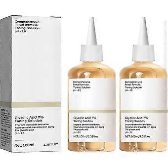 Glykolsäure 7% Toner, Glykolsäure Tonisierende Lösung für sanftes Peeling, Glättung der Hautstruktur, Verbesserung der sichtbaren Klarheit & Behandlung von Unev